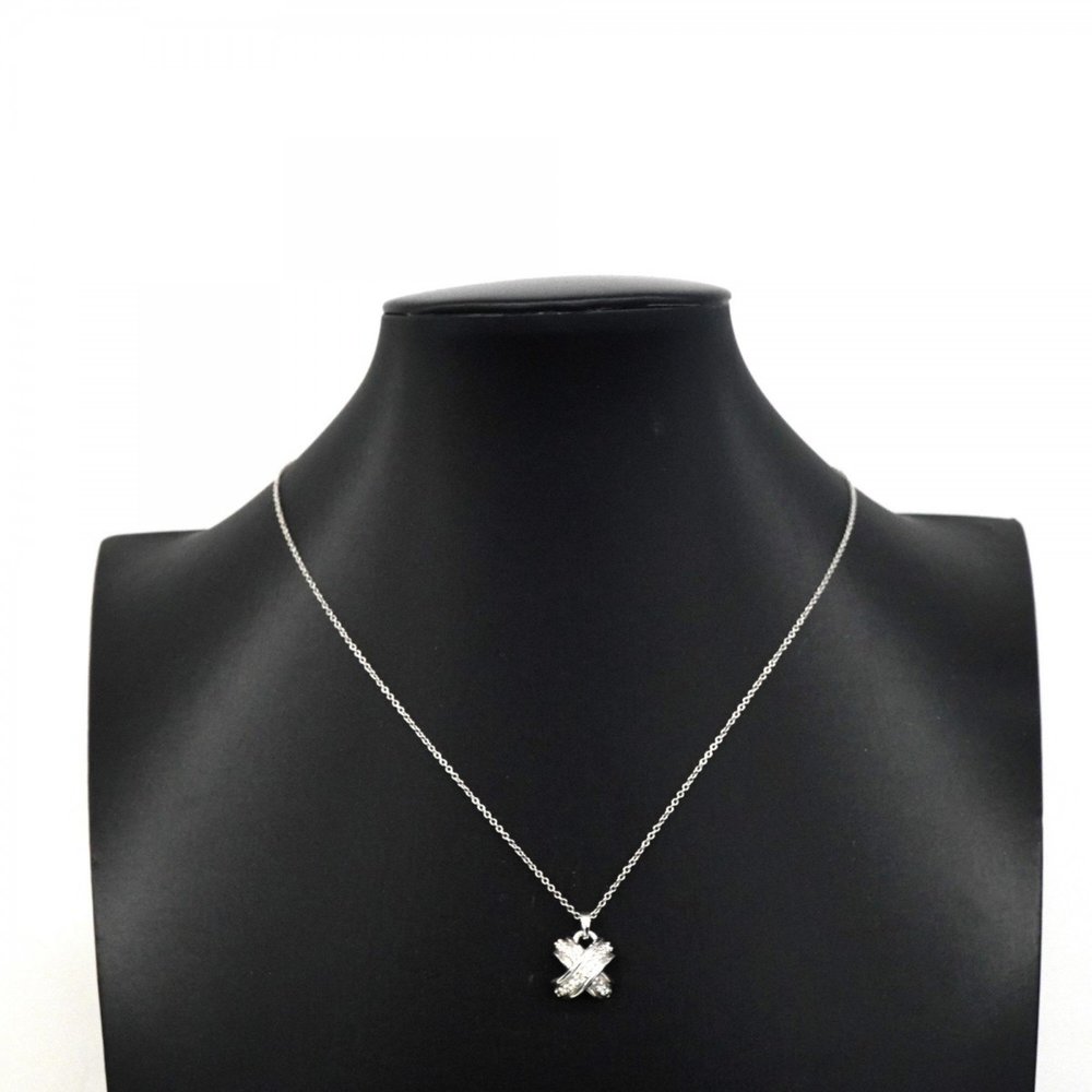TIFFANY & CO. 18k White Gold Diamond Necklace - Picture 7 of 8